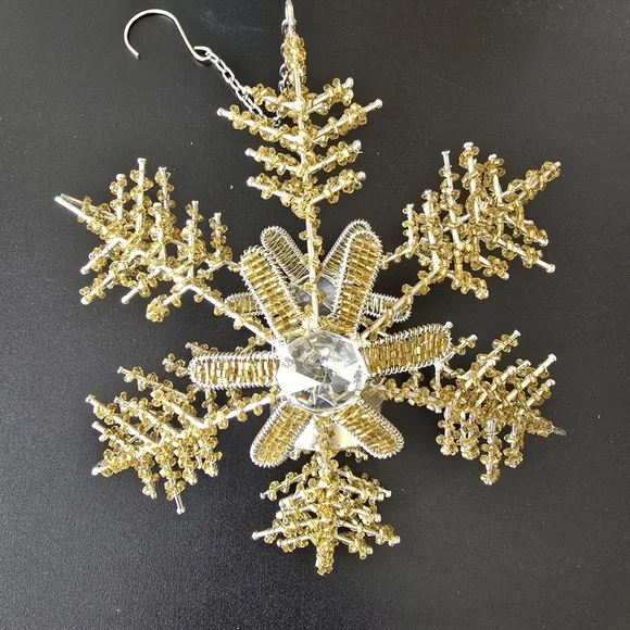 Gold Snowflake Ornament - Picture 6 of 9